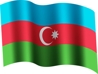 Azerbaijan Realistic 3D Waving Flag