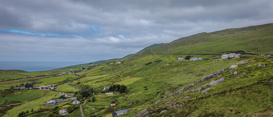 Beenarourke, Ireland - June 9 2024 "Coomakista view point on Wild Atlantic Way and Ring of Kerry"