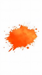 Orange and Black Paint Stroke on White Background, Abstract Image, Texture, Pattern, Wallpaper, Cover and Screen of Smartphone, Cell Phone, Computer, Laptop, 9:16 and 16:9 Format