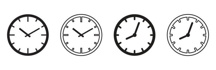 set of clock icon