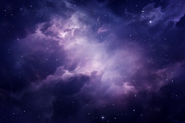 Fototapeta premium A cosmic scene featuring swirling clouds and stars in a deep space background.