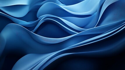 Obraz premium A deep blue abstract background with smooth, flowing waves and a textured surface.