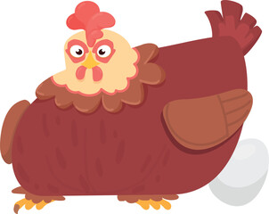 Chicken and egg. Hen bird. Farm poultry icon