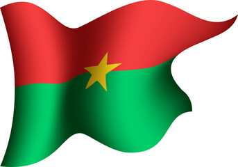 Burkina Faso Realistic 3D Waving Flag