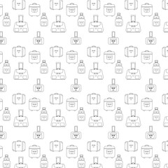 Background with travel bags decoration.