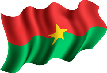 Obraz premium Burkina Faso Realistic 3D Waving Flag