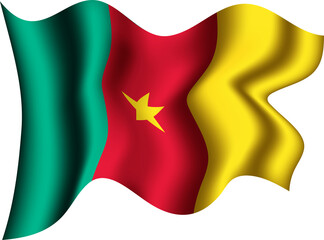 Cameroon Realistic 3D Waving Flag