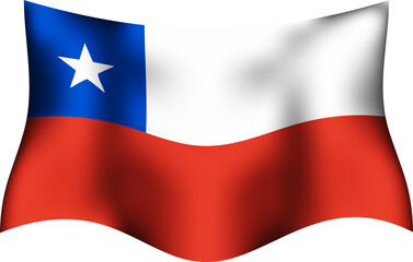 Chile Realistic 3D Waving Flag