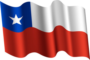 Chile Realistic 3D Waving Flag