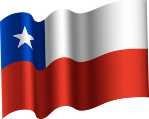 Chile Realistic 3D Waving Flag