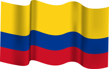 Colombia Realistic 3D Waving Flag