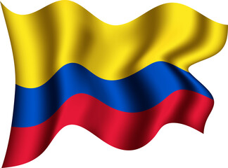 Colombia Realistic 3D Waving Flag