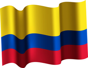 Colombia Realistic 3D Waving Flag