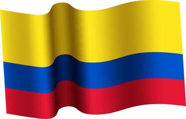 Colombia Realistic 3D Waving Flag