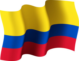Colombia Realistic 3D Waving Flag