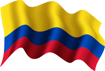 Colombia Realistic 3D Waving Flag