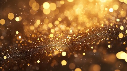 Golden Glitter Abstract Background 