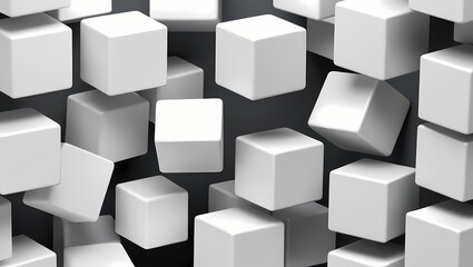 Obraz premium Abstract Cube Patterns Generative AI