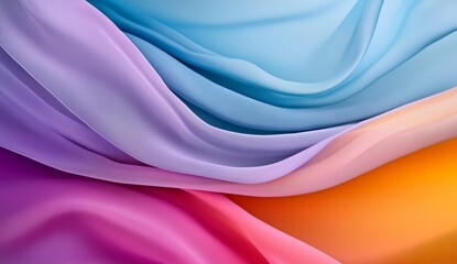 Obraz premium Vibrant and colorful abstract background featuring flowing fabrics