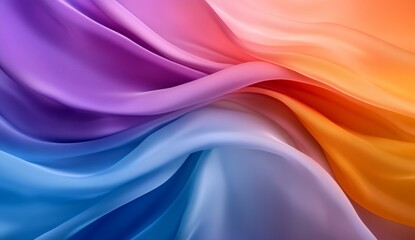 Obraz premium Vibrant and colorful abstract background featuring flowing fabrics