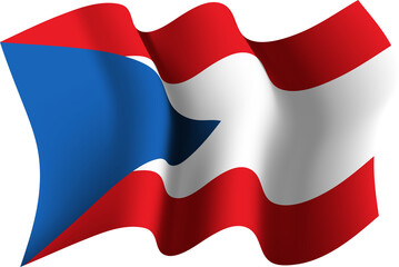 Czechia Realistic 3D Waving Flag