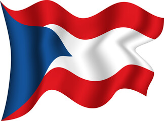 Czechia Realistic 3D Waving Flag