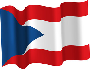 Czechia Realistic 3D Waving Flag