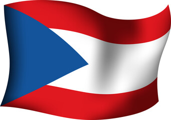 Czechia Realistic 3D Waving Flag