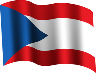 Czechia Realistic 3D Waving Flag