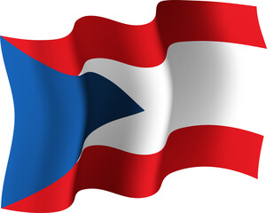 Czechia Realistic 3D Waving Flag