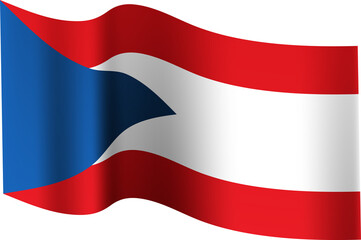 Czechia Realistic 3D Waving Flag