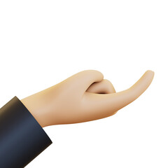 3D render of a hand making a beckoning gesture with the index finger slightly curved. Ideal for concepts related to calling, inviting, or requesting attention. Modern and clean 3D illustration.