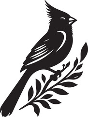 Cardinal icon silhouette vector art illustration