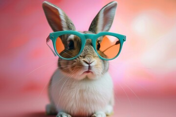 funny rabbit with sunglasses