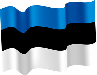 Fototapeta premium Estonia Realistic 3D Waving Flag