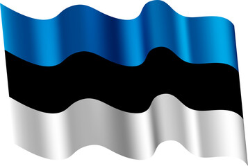 Estonia Realistic 3D Waving Flag