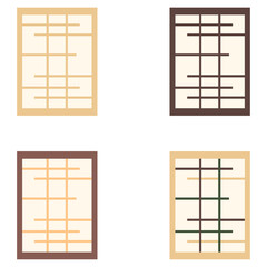 イラスト素材　障子　和室　伝統　アジア　ベクター