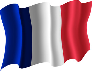 France Realistic 3D Waving Flag