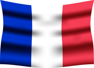 France Realistic 3D Waving Flag