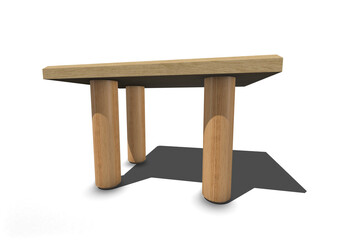 3d wooden table with shadow transparent png