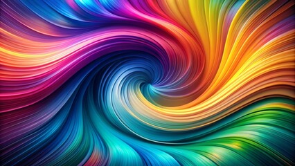 Fototapeta premium Vibrant abstract swirl design featuring a mesmerizing blend of cool gradient hues, perfect for adding a futuristic touch to digital projects and creative visuals.