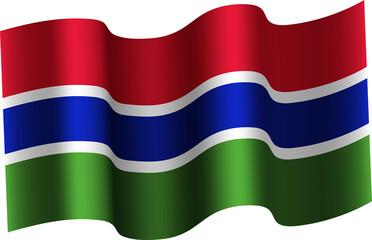 Gambia Realistic 3D Waving Flag