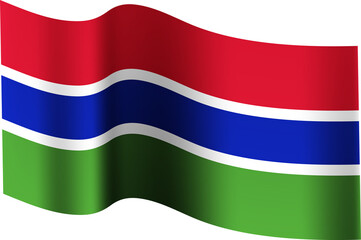 Gambia Realistic 3D Waving Flag