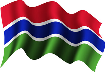 Gambia Realistic 3D Waving Flag