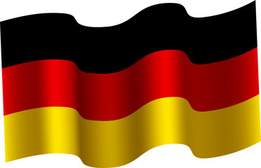 Naklejka premium Germany Realistic 3D Waving Flag