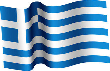 Greece Realistic 3D Waving Flag