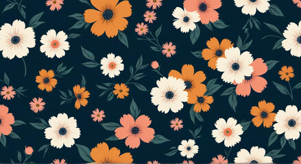 Obraz premium seamless pattern with flowers