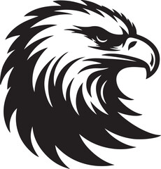 Bald eagle icon silhouette vector art illustration