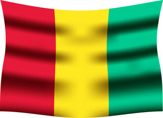 Obraz premium Guniea Realistic 3D Waving Flag