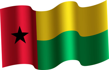 Guinea-Bissau Realistic 3D Waving Flag
